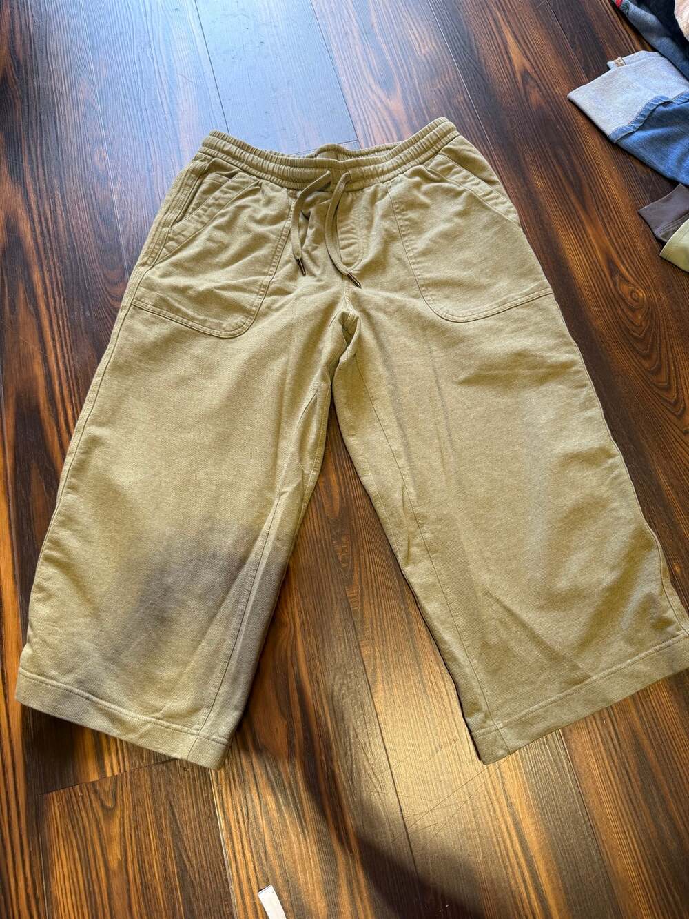 Athleta Farallon Heathered Wide Leg Crop Pants Size 10P